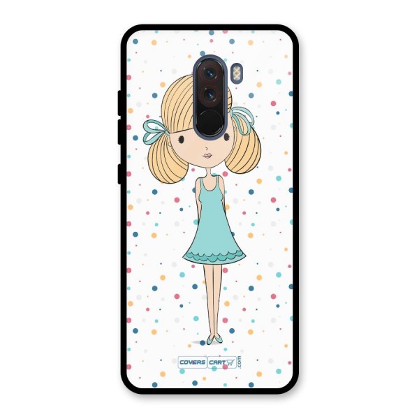 Cute Girl Glass Back Case for Poco F1