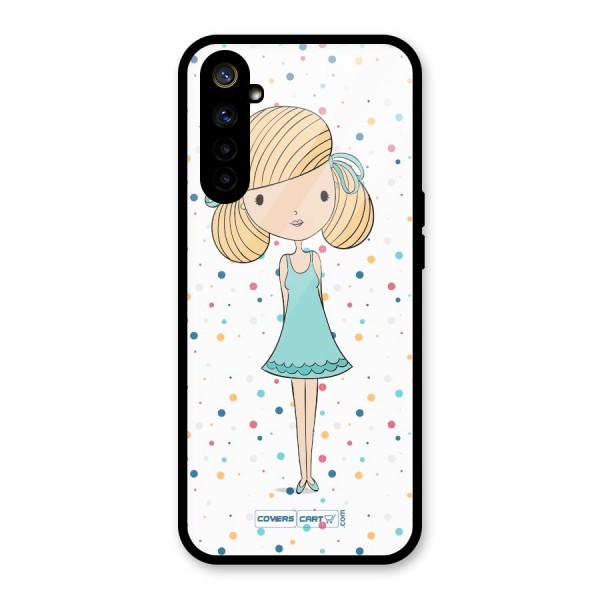 Cute Girl Glass Back Case for Realme 6i