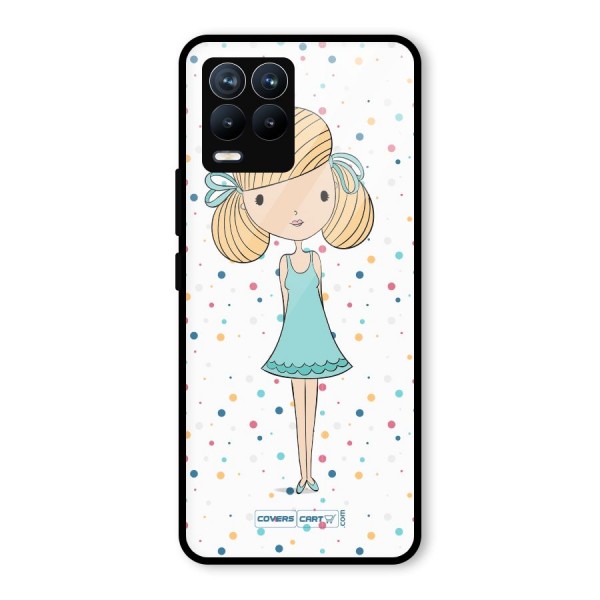 Cute Girl Glass Back Case for Realme 8 Pro