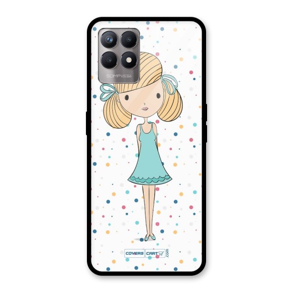 Cute Girl Glass Back Case for Realme 8i