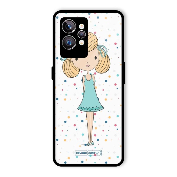 Cute Girl Glass Back Case for Realme GT2 Pro