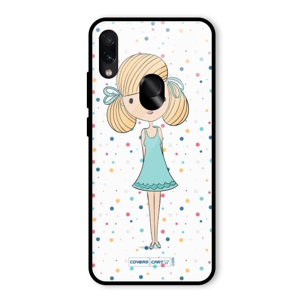 Cute Girl Glass Back Case for Redmi Note 7