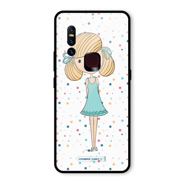 Cute Girl Glass Back Case for Vivo V15