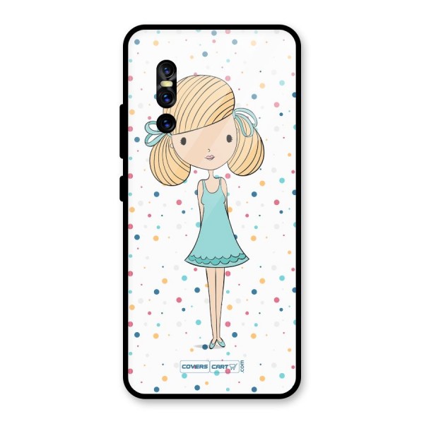 Cute Girl Glass Back Case for Vivo V15 Pro