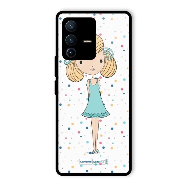 Cute Girl Glass Back Case for Vivo V23 Pro