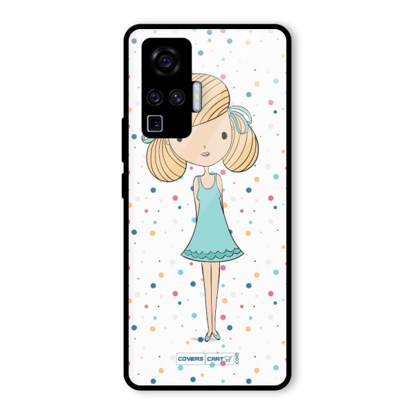 Cute Girl Glass Back Case for Vivo X50 Pro