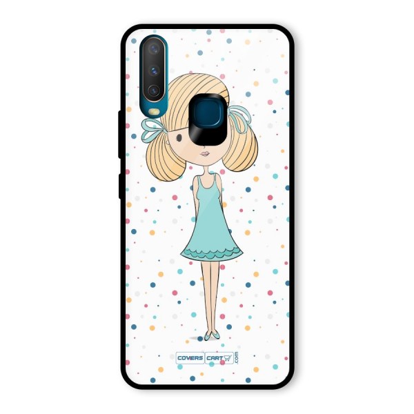 Cute Girl Glass Back Case for Vivo Y15