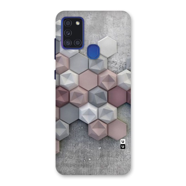 Cute Hexagonal Pattern Back Case for Galaxy A21s