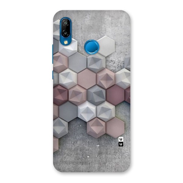 Cute Hexagonal Pattern Back Case for Huawei P20 Lite