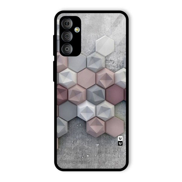 Cute Hexagonal Pattern Glass Back Case for Galaxy F23