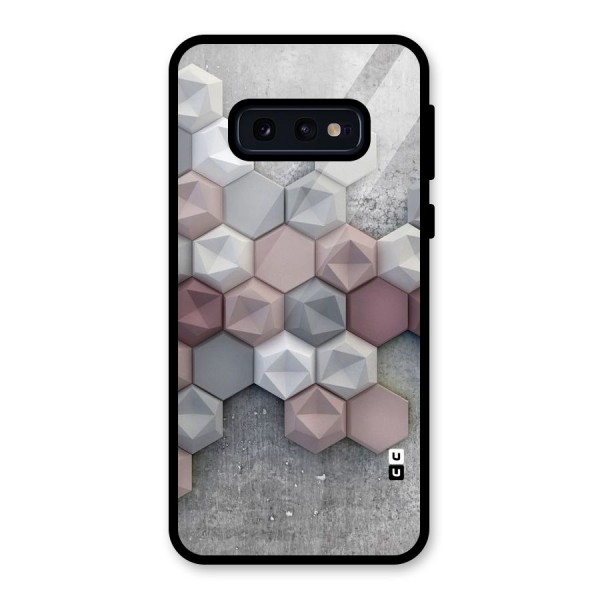 Cute Hexagonal Pattern Glass Back Case for Galaxy S10e