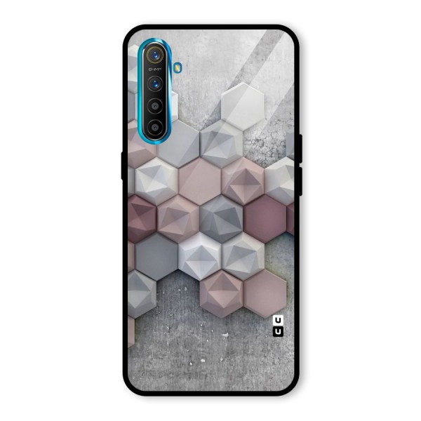 Cute Hexagonal Pattern Glass Back Case for Realme XT