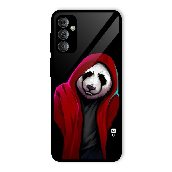 Cute Hoodie Panda Glass Back Case for Galaxy F23