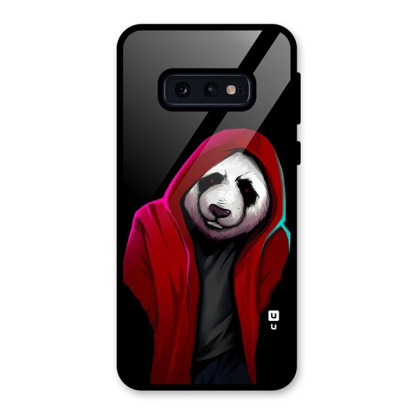 Cute Hoodie Panda Glass Back Case for Galaxy S10e