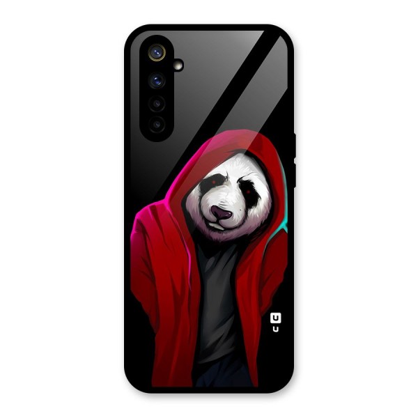 Cute Hoodie Panda Glass Back Case for Realme 6