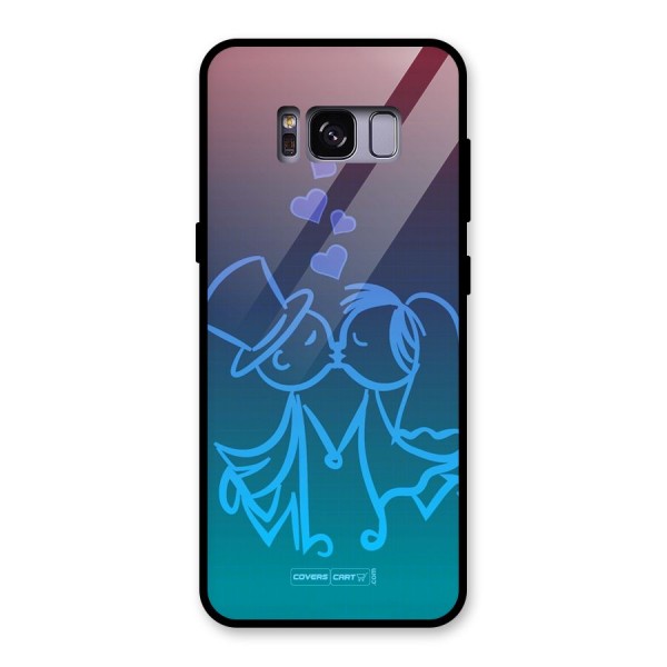 Cute Love Glass Back Case for Galaxy S8