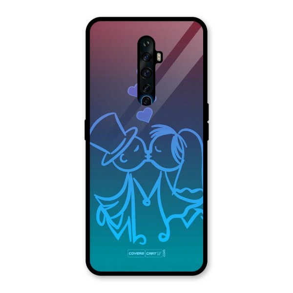 Cute Love Glass Back Case for Oppo Reno2 Z