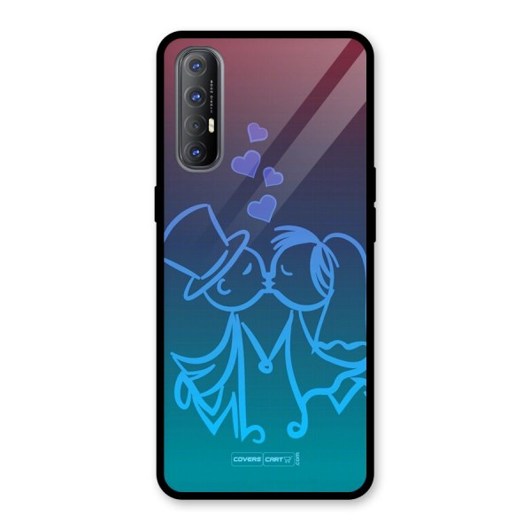 Cute Love Glass Back Case for Oppo Reno3 Pro