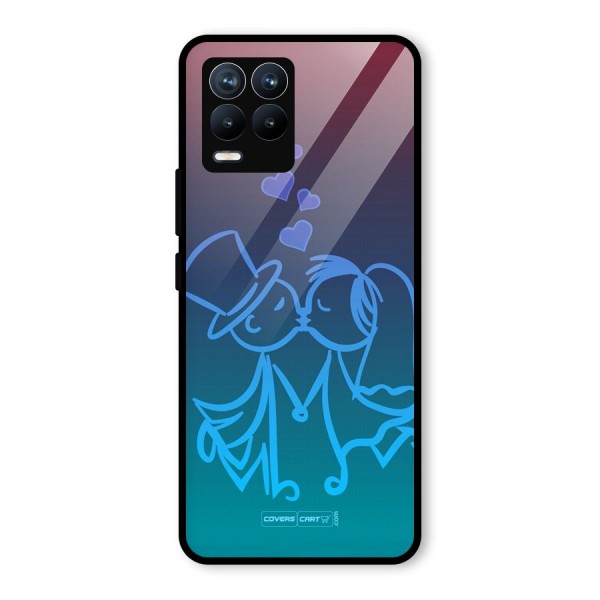 Cute Love Glass Back Case for Realme 8 Pro