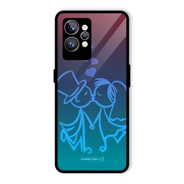 Cute Love Glass Back Case for Realme GT2 Pro