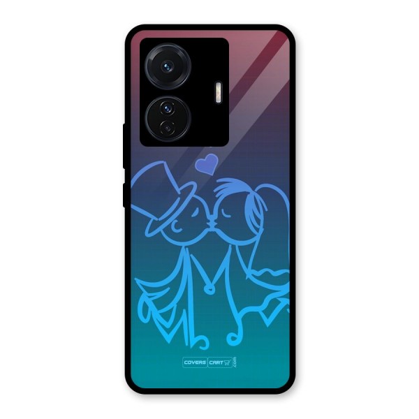 Cute Love Glass Back Case for Vivo T1 Pro