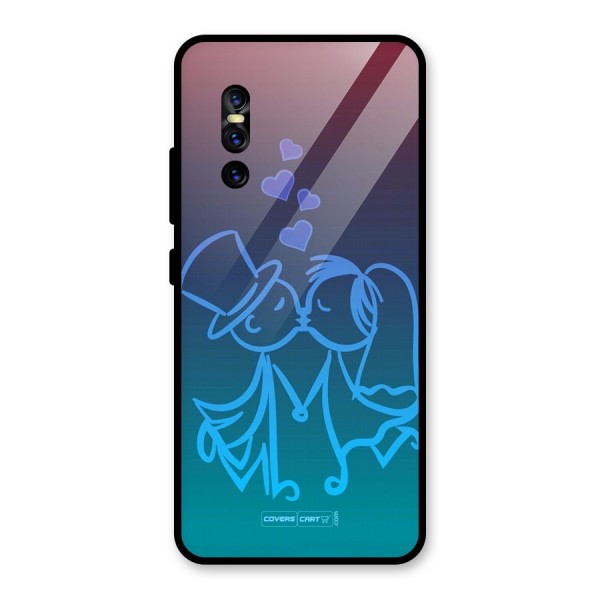 Cute Love Glass Back Case for Vivo V15 Pro