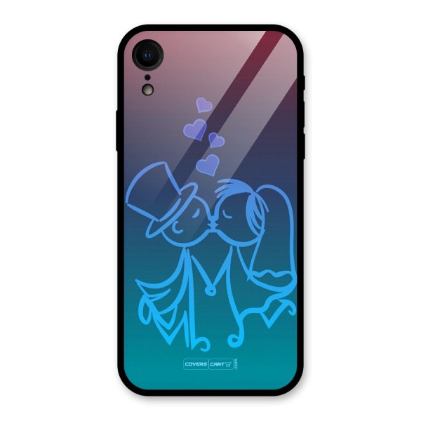 Cute Love Glass Back Case for XR