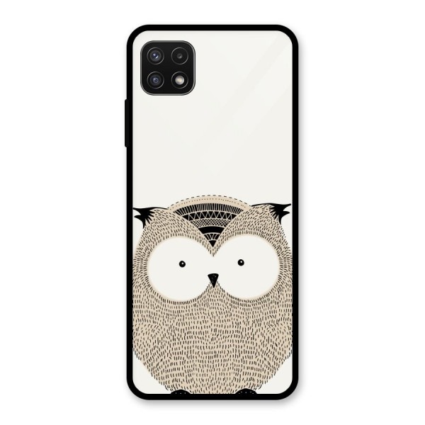 Cute Owl Glass Back Case for Galaxy A22 5G