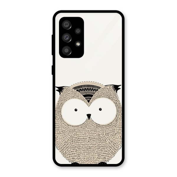 Cute Owl Glass Back Case for Galaxy A32