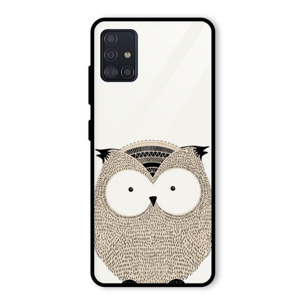 Cute Owl Glass Back Case for Galaxy A51