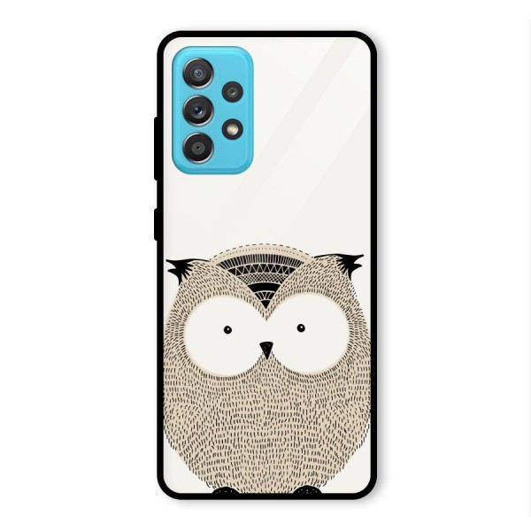 Cute Owl Glass Back Case for Galaxy A52s 5G