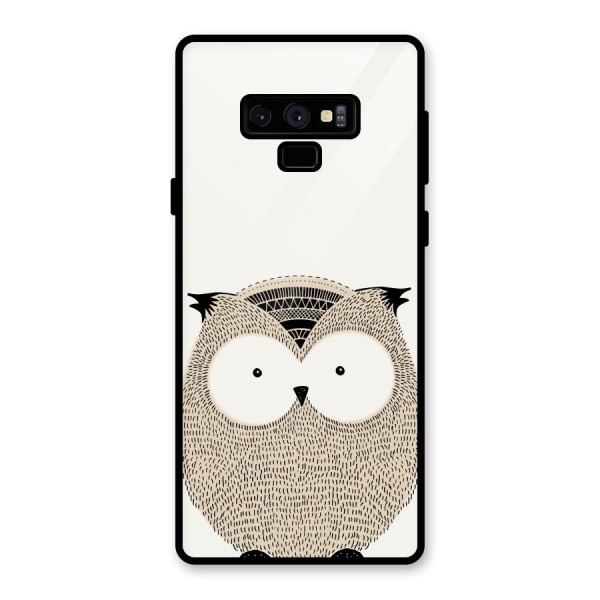 Cute Owl Glass Back Case for Galaxy Note 9