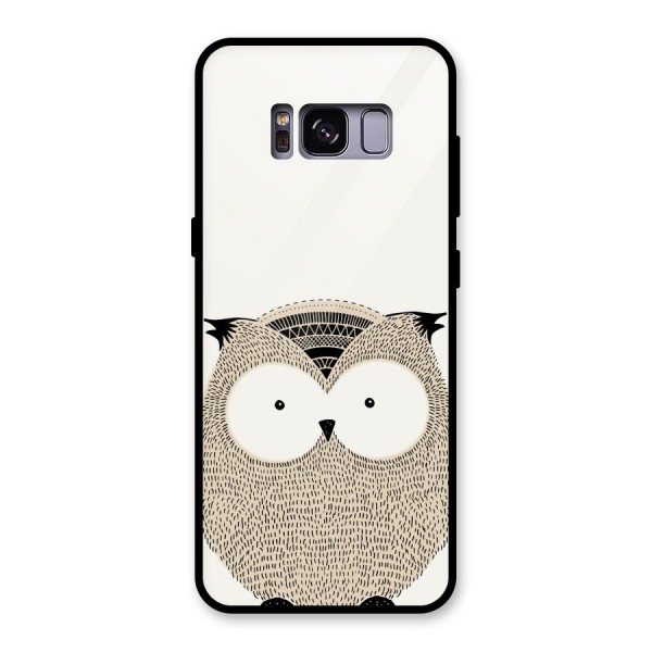 Cute Owl Glass Back Case for Galaxy S8