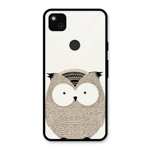 Cute Owl Glass Back Case for Google Pixel 4a