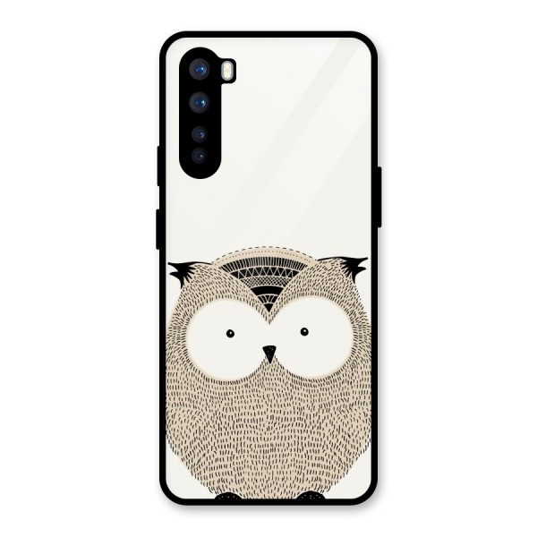 Cute Owl Glass Back Case for OnePlus Nord