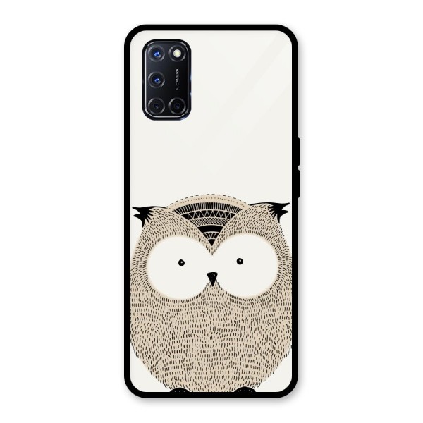 Cute Owl Glass Back Case for Oppo A52