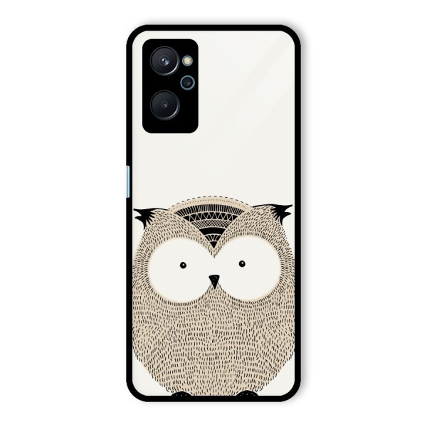 Cute Owl Glass Back Case for Realme 9i