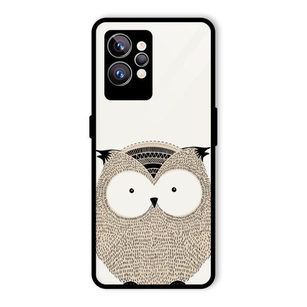 Cute Owl Glass Back Case for Realme GT2 Pro