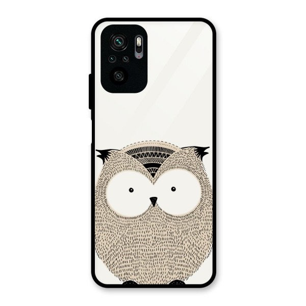 Cute Owl Glass Back Case for Redmi Note 10