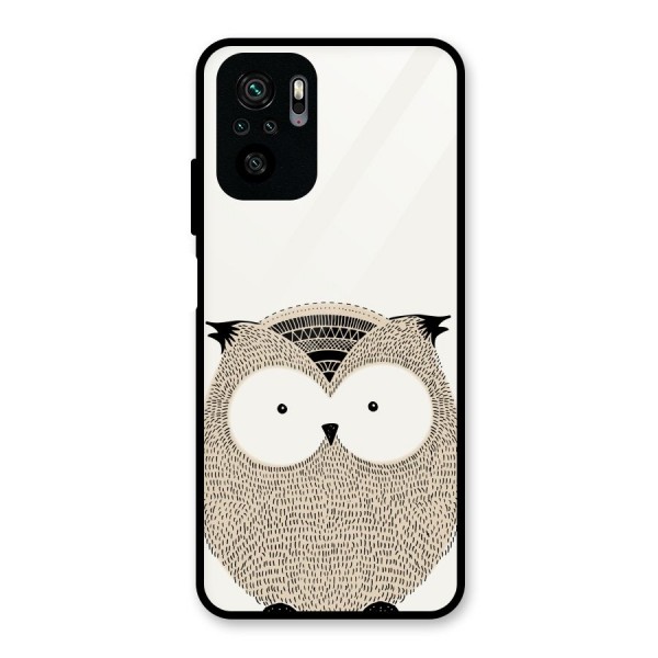Cute Owl Glass Back Case for Redmi Note 10S