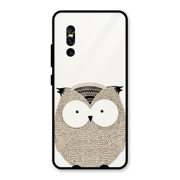 Cute Owl Glass Back Case for Vivo V15 Pro