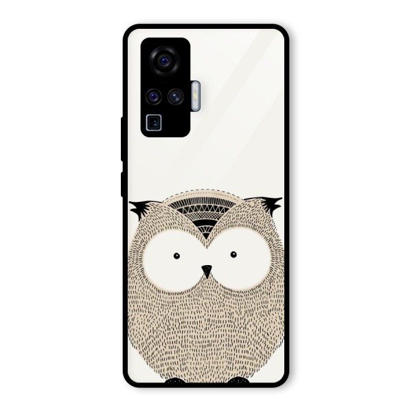 Cute Owl Glass Back Case for Vivo X50 Pro