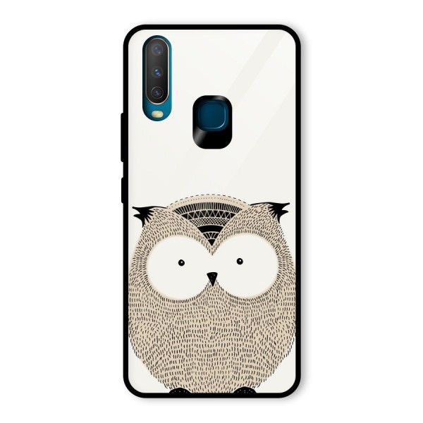 Cute Owl Glass Back Case for Vivo Y12