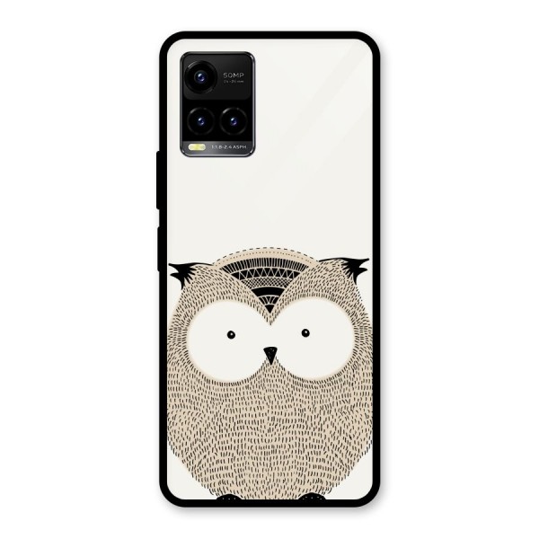 Cute Owl Glass Back Case for Vivo Y21 2021