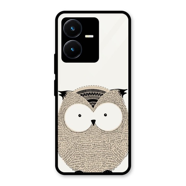 Cute Owl Glass Back Case for Vivo Y22