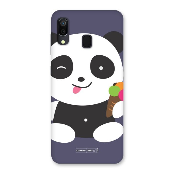 Cute Panda Blue Back Case for Galaxy A20