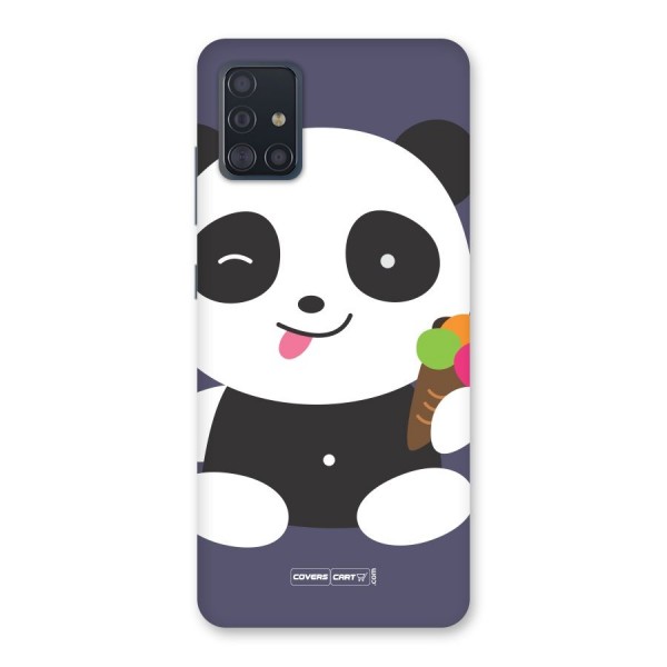 Cute Panda Blue Back Case for Galaxy A51