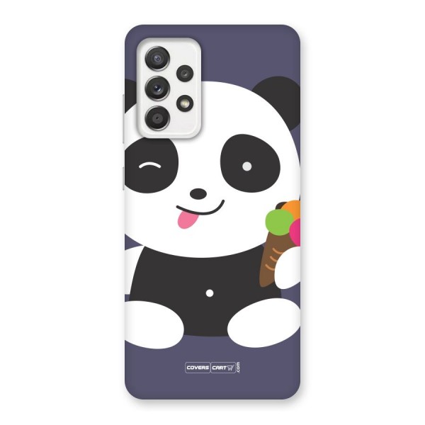 Cute Panda Blue Back Case for Galaxy A52