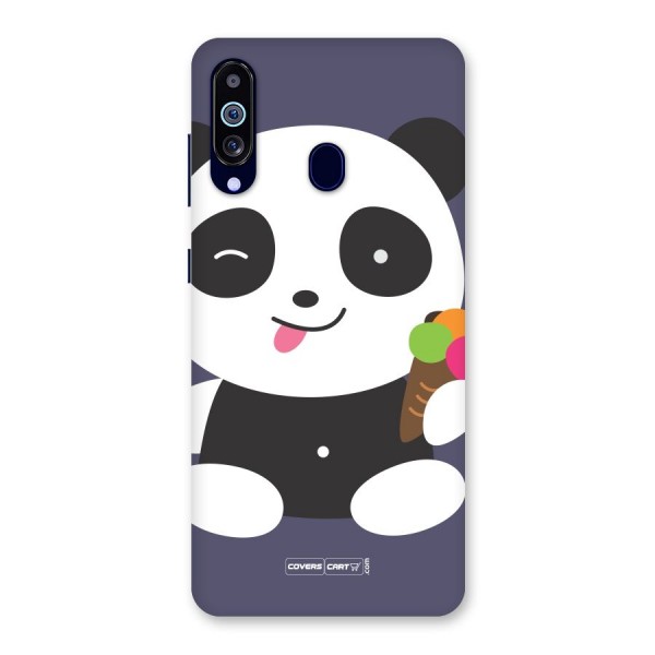 Cute Panda Blue Back Case for Galaxy A60