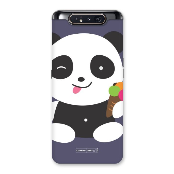 Cute Panda Blue Back Case for Galaxy A80